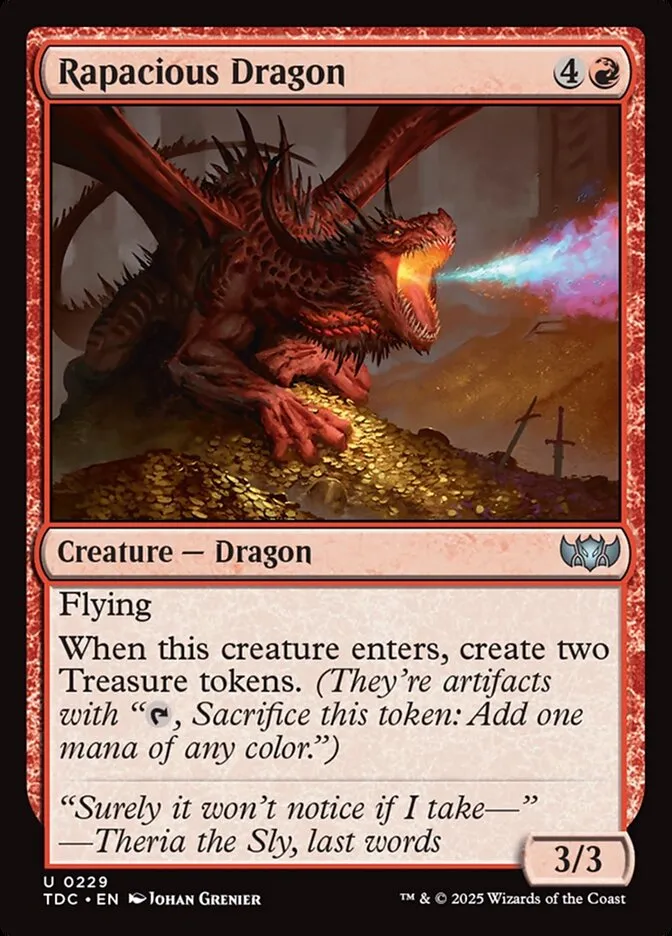 2025 Tarkir: Dragonstorm Commander Rapacious Dragon #229 uncommon card image