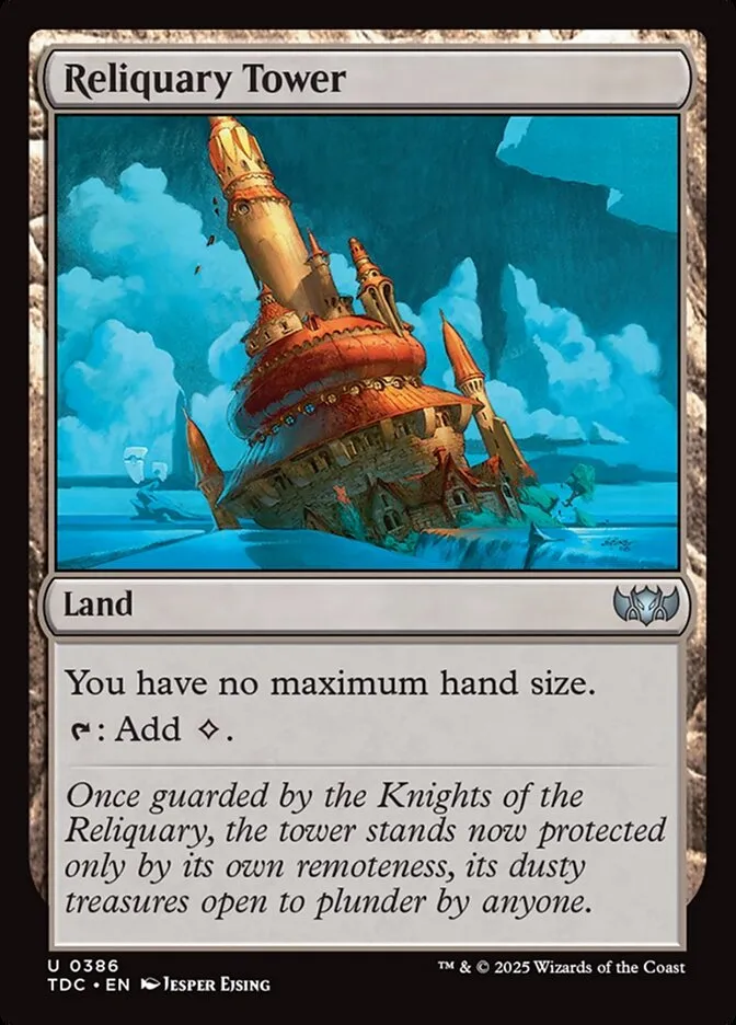 2025 Tarkir: Dragonstorm Commander Reliquary Tower #386 uncommon card image