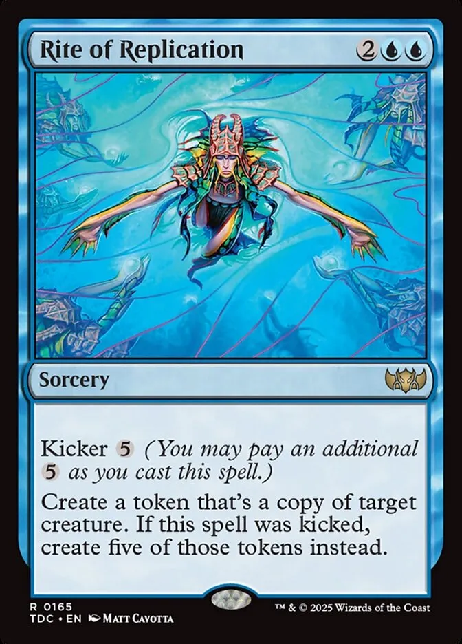 2025 Tarkir: Dragonstorm Commander Rite of Replication #165 rare card image