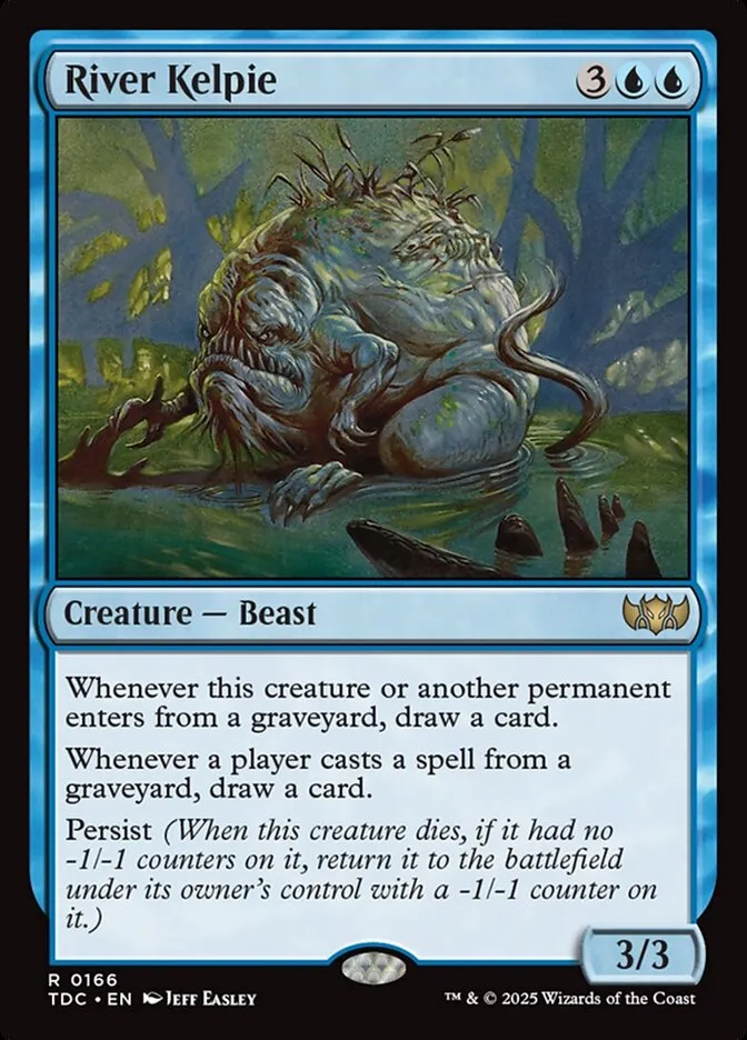 2025 Tarkir: Dragonstorm Commander River Kelpie #166 rare card image