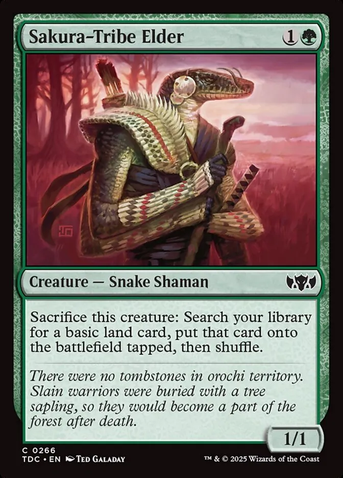 2025 Tarkir: Dragonstorm Commander Sakura-Tribe Elder #266 common card image