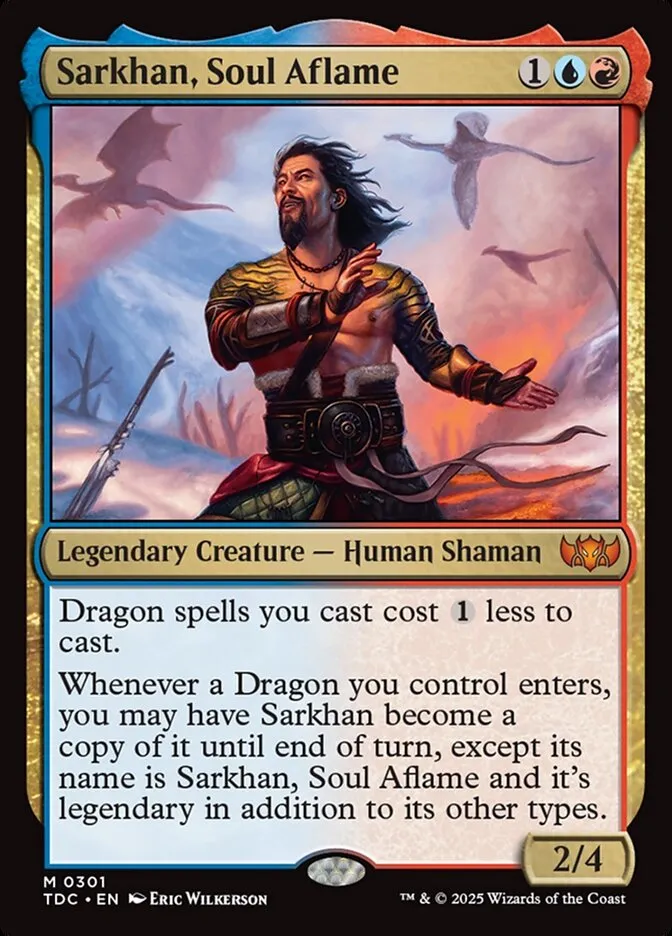 2025 Tarkir: Dragonstorm Commander Sarkhan, Soul Aflame #301 mythic card image