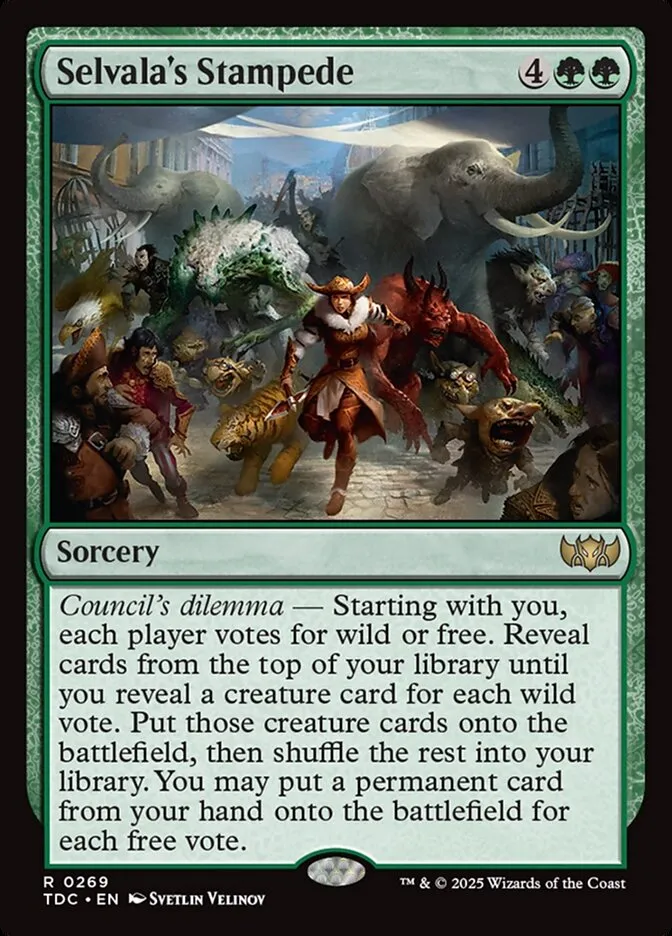 2025 Tarkir: Dragonstorm Commander Selvala's Stampede #269 rare card image