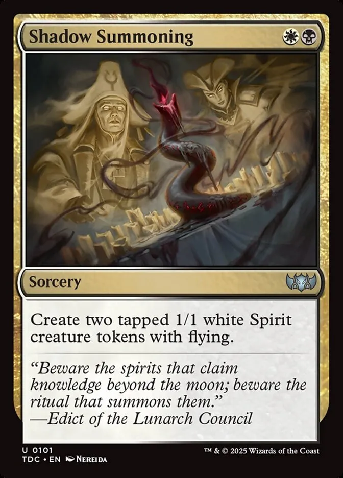 2025 Tarkir: Dragonstorm Commander Shadow Summoning uncommon #101 uncommon card image