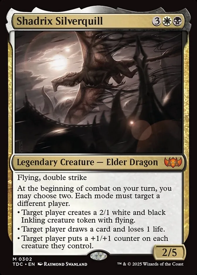 2025 Tarkir: Dragonstorm Commander Shadrix Silverquill #302 mythic card image