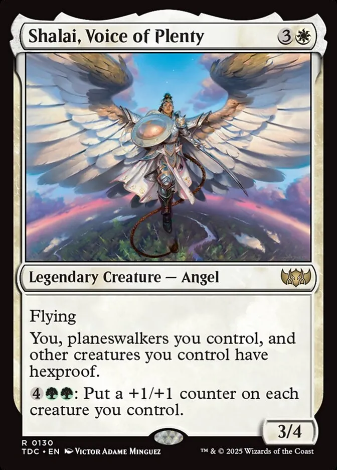 2025 Tarkir: Dragonstorm Commander Shalai, Voice of Plenty #130 rare card image