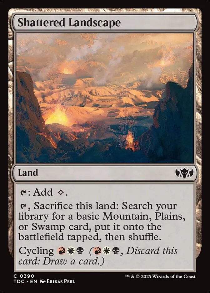 2025 Tarkir: Dragonstorm Commander Shattered Landscape #390 common card image