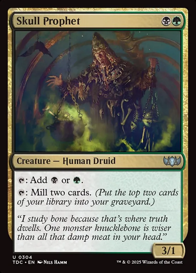 2025 Tarkir: Dragonstorm Commander Skull Prophet #304 uncommon card image