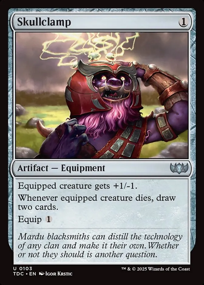 2025 Tarkir: Dragonstorm Commander Skullclamp #103 uncommon card image