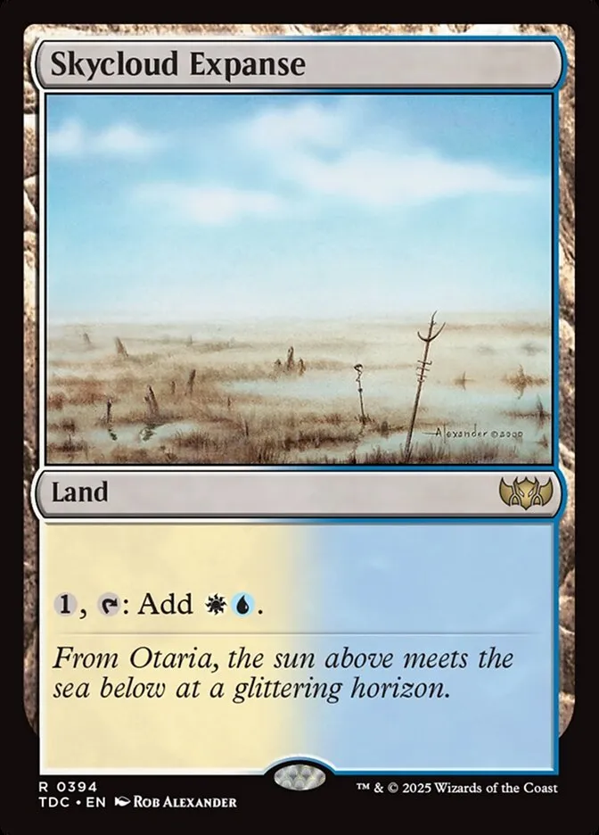 2025 Tarkir: Dragonstorm Commander Skycloud Expanse #394 rare card image