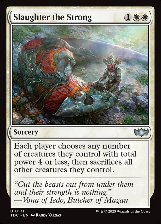 2025 Tarkir: Dragonstorm Commander Slaughter the Strong #131 uncommon card image