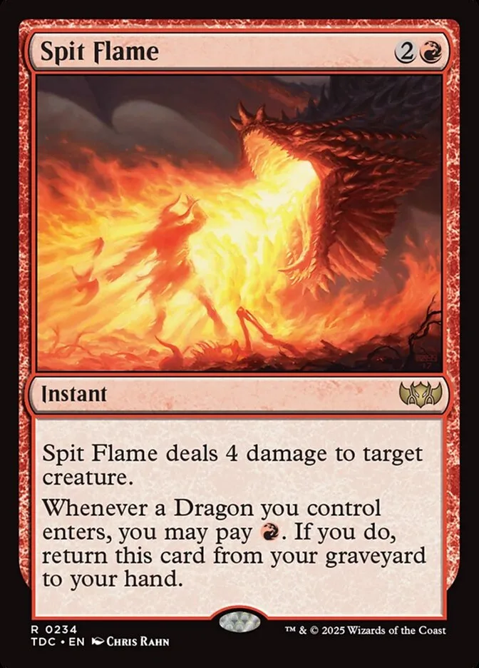 2025 Tarkir: Dragonstorm Commander Spit Flame #234 rare card image
