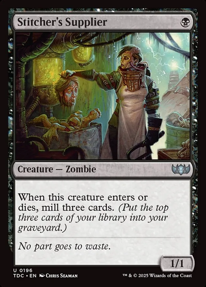 2025 Tarkir: Dragonstorm Commander Stitcher's Supplier #196 uncommon card image