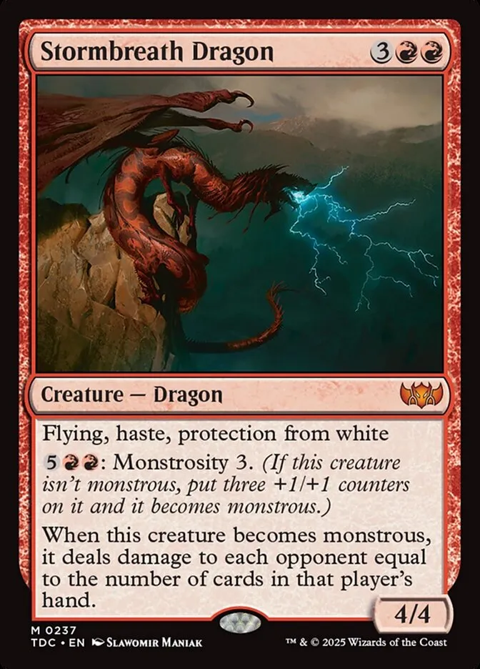 2025 Tarkir: Dragonstorm Commander Stormbreath Dragon #237 mythic card image