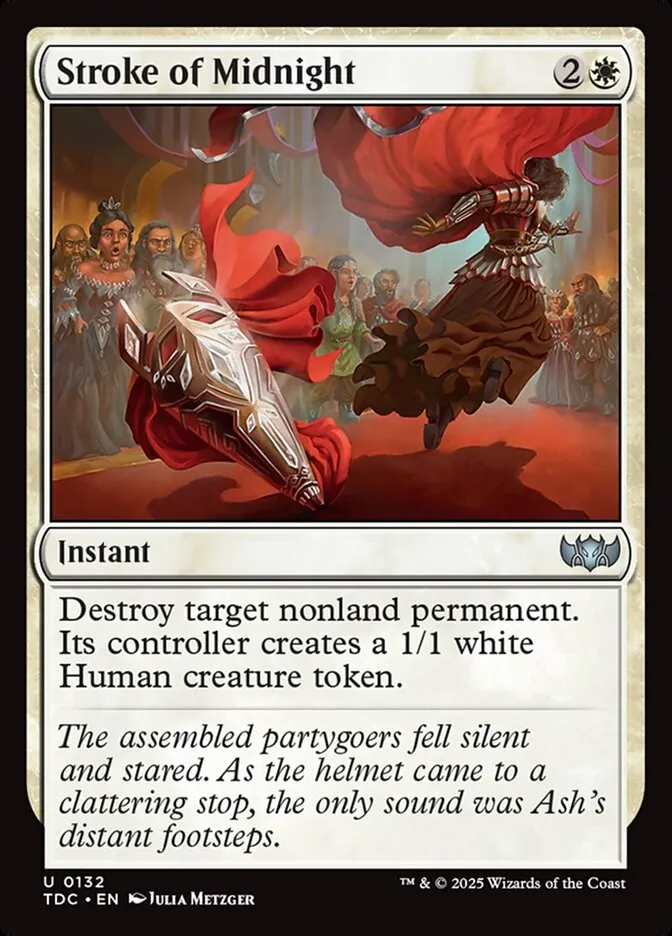 2025 Tarkir: Dragonstorm Commander Stroke of Midnight #132 uncommon card image