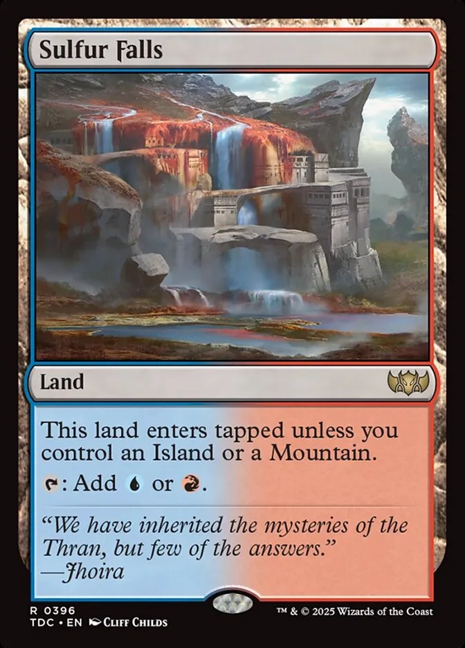 2025 Tarkir: Dragonstorm Commander Sulfur Falls #396 rare card image