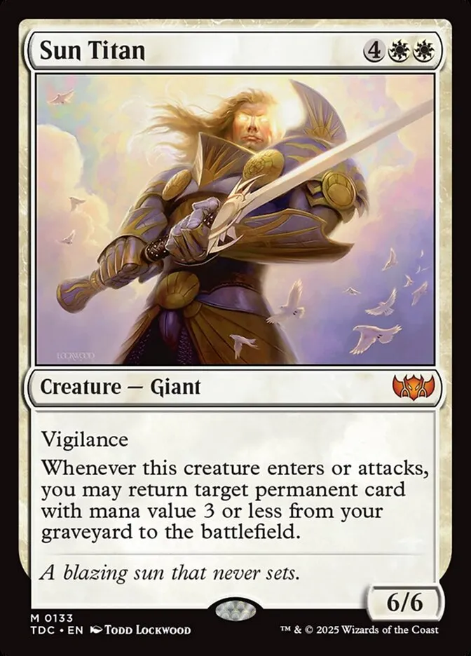 2025 Tarkir: Dragonstorm Commander Sun Titan #133 mythic card image