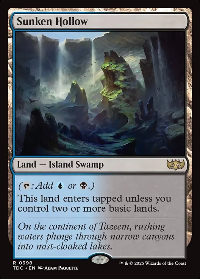 2025 Tarkir: Dragonstorm Commander Sunken Hollow #398 rare card image