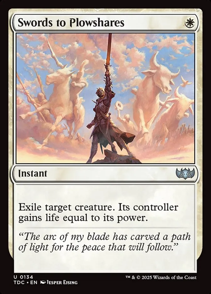 2025 Tarkir: Dragonstorm Commander Swords to Plowshares #134 uncommon card image