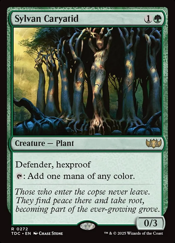 2025 Tarkir: Dragonstorm Commander Sylvan Caryatid #272 rare card image