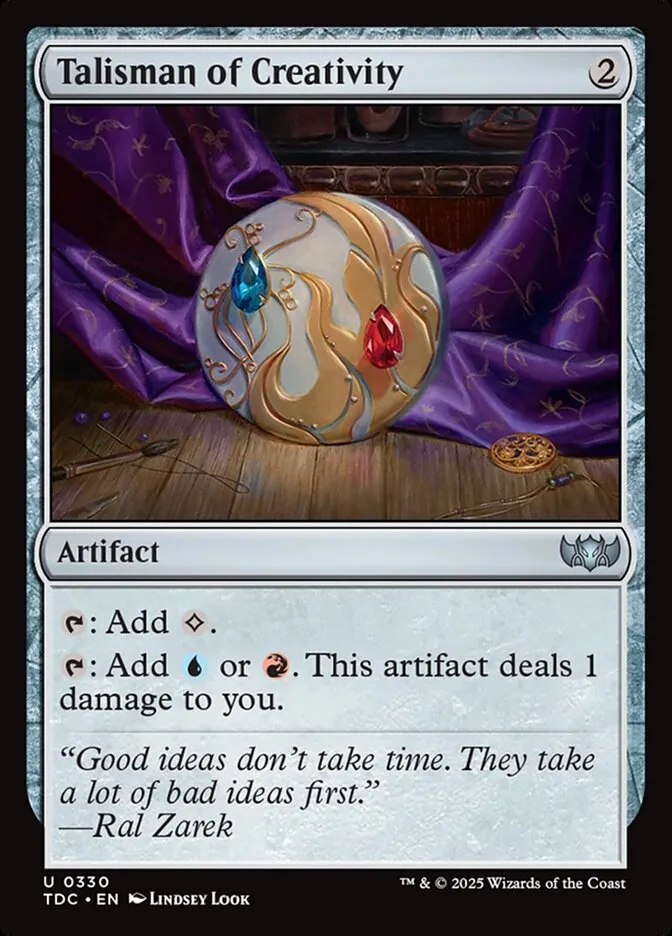 2025 Tarkir: Dragonstorm Commander Talisman of Creativity #330 uncommon card image