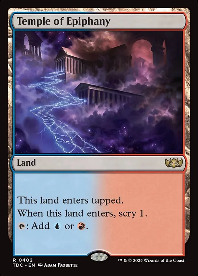 2025 Tarkir: Dragonstorm Commander Temple of Epiphany #402 rare card image
