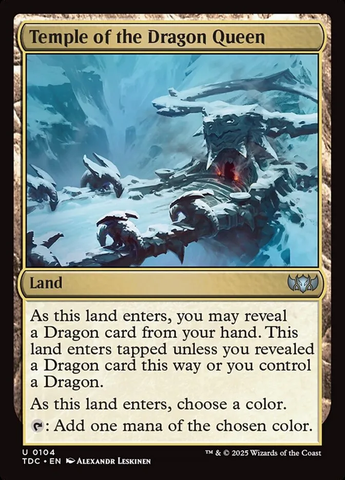 2025 Tarkir: Dragonstorm Commander Temple of the Dragon Queen #104 uncommon card image