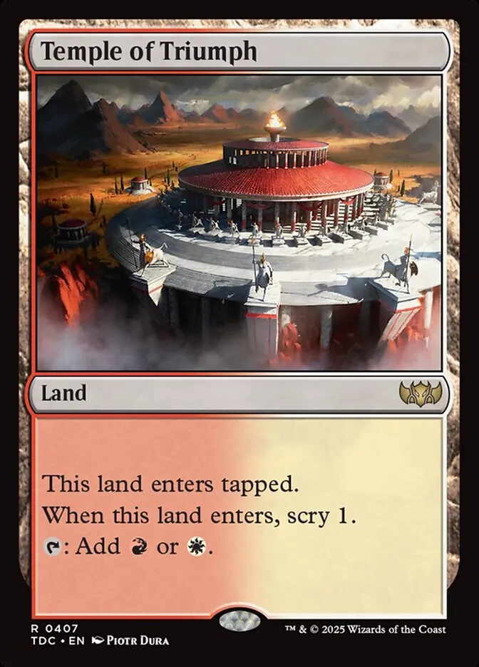 2025 Tarkir: Dragonstorm Commander Temple of Triumph #407 rare card image