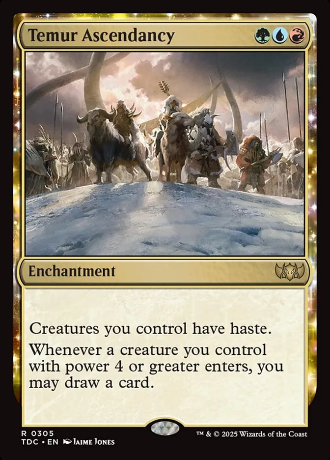 2025 Tarkir: Dragonstorm Commander Temur Ascendancy #305 rare card image