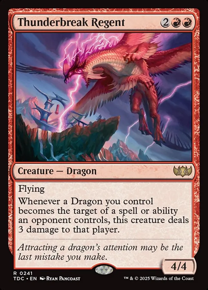 2025 Tarkir: Dragonstorm Commander Thunderbreak Regent #241 rare card image