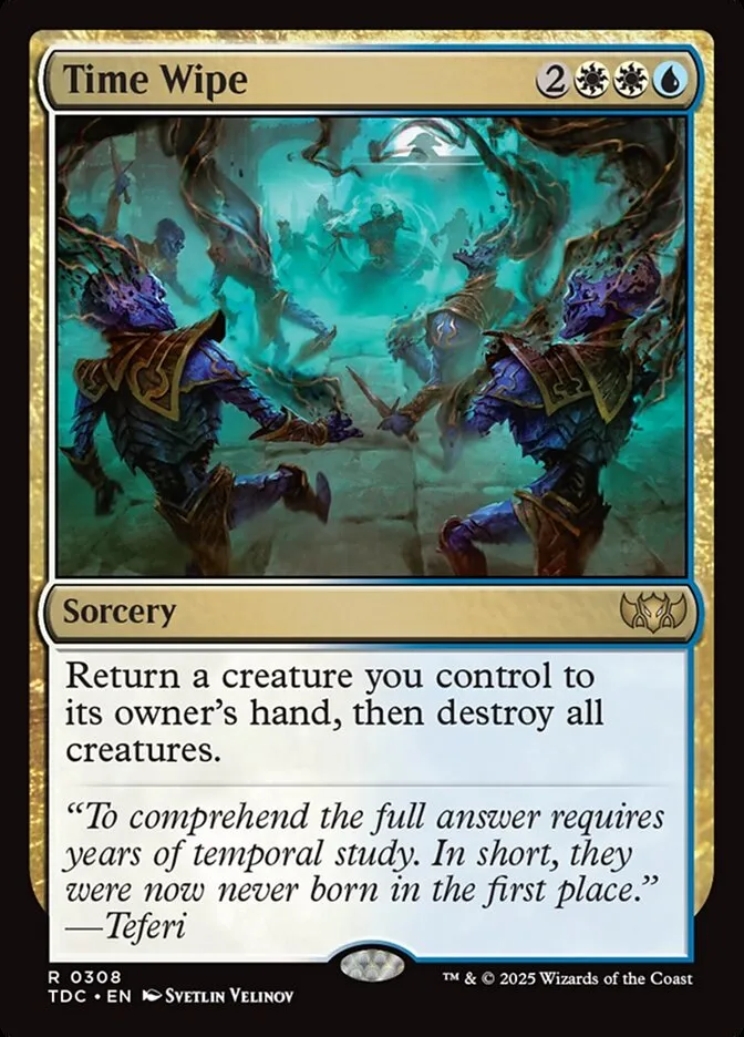 2025 Tarkir: Dragonstorm Commander Time Wipe #308 rare card image