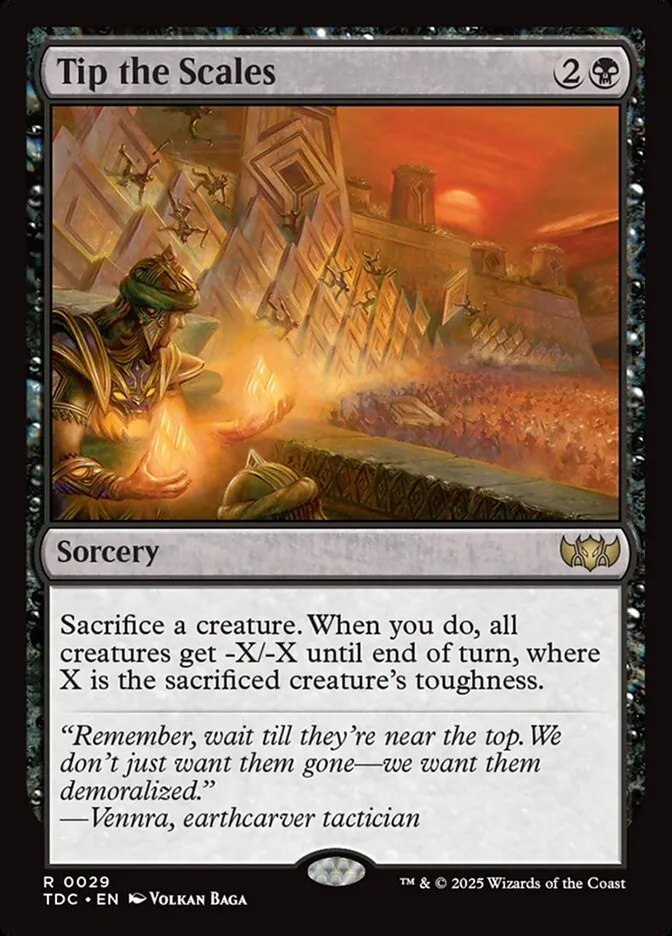 2025 Tarkir: Dragonstorm Commander Tip the Scales #29 rare card image