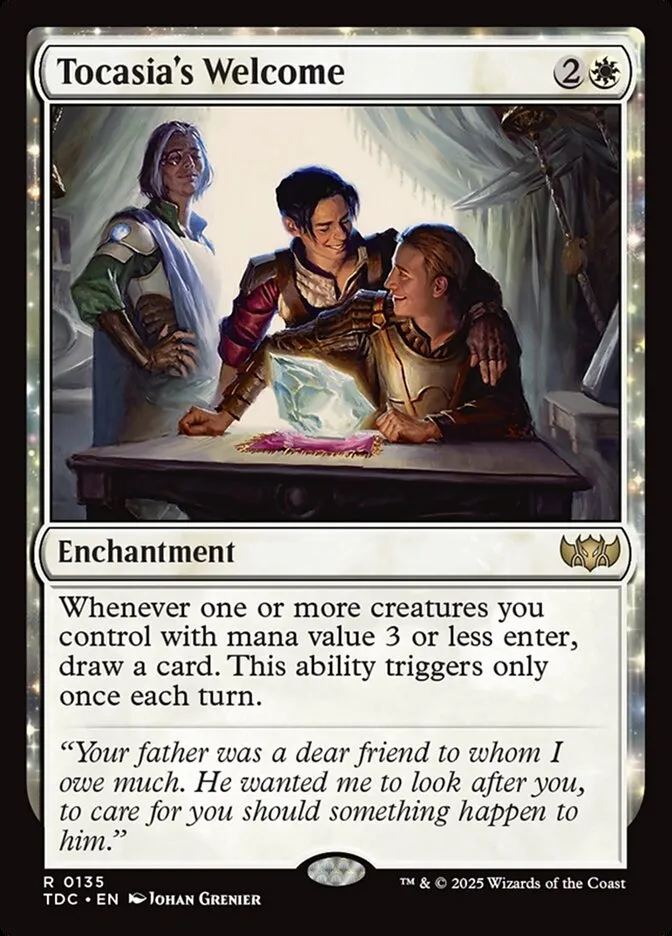 2025 Tarkir: Dragonstorm Commander Tocasia's Welcome #135 rare card image