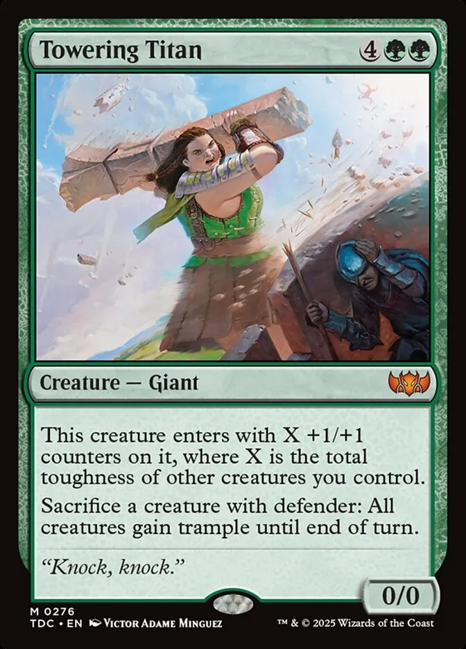 2025 Tarkir: Dragonstorm Commander Towering Titan #276 mythic card image
