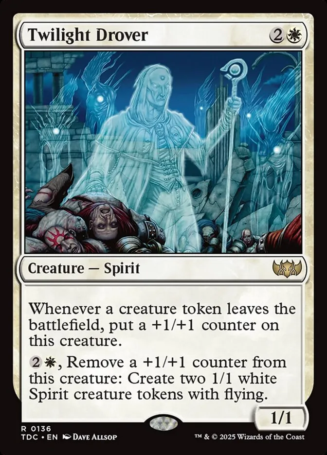 2025 Tarkir: Dragonstorm Commander Twilight Drover #136 rare card image