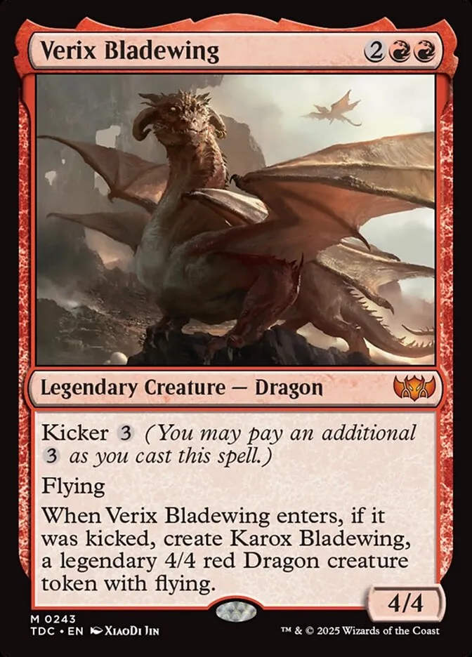 2025 Tarkir: Dragonstorm Commander Verix Bladewing #243 mythic card image
