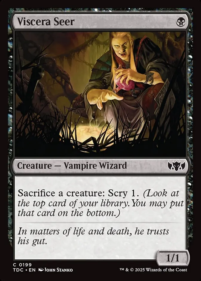 2025 Tarkir: Dragonstorm Commander Viscera Seer #199 common card image