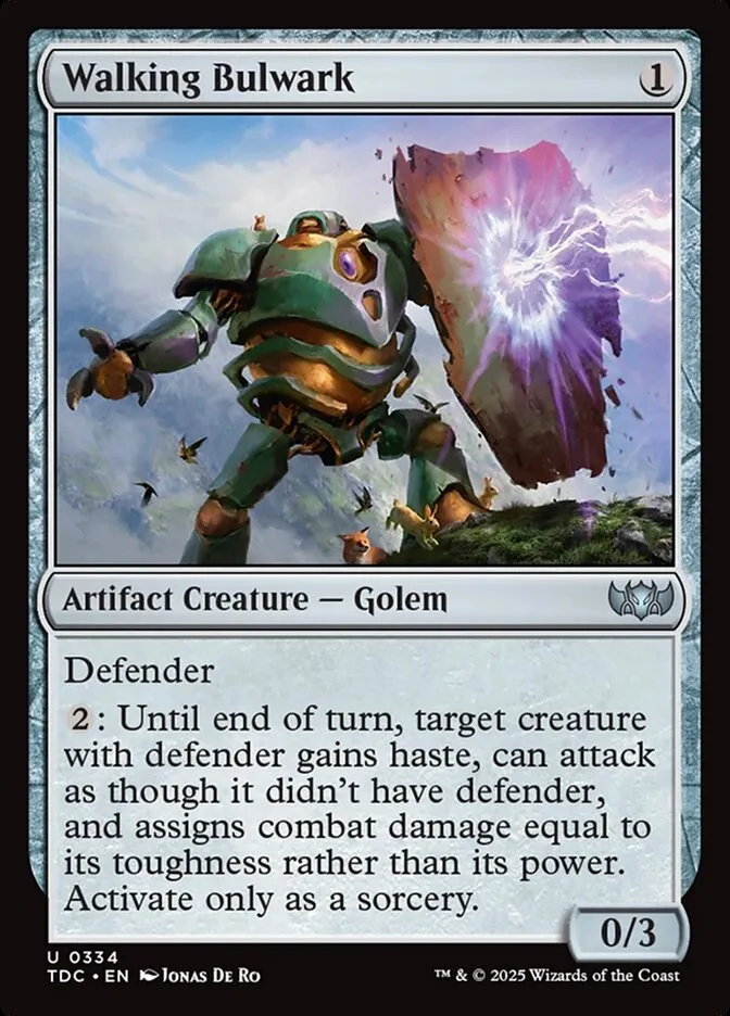 2025 Tarkir: Dragonstorm Commander Walking Bulwark #334 uncommon card image