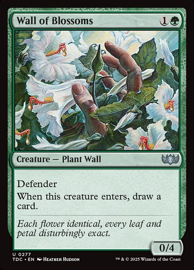 2025 Tarkir: Dragonstorm Commander Wall of Blossoms #277 uncommon card image
