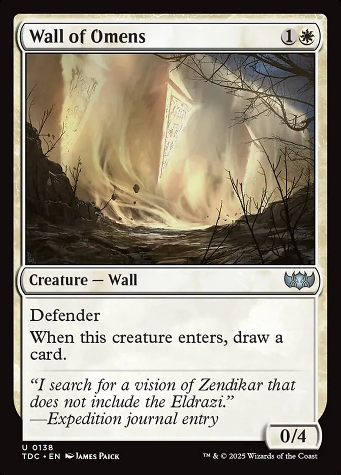 2025 Tarkir: Dragonstorm Commander Wall of Omens #138 uncommon card image