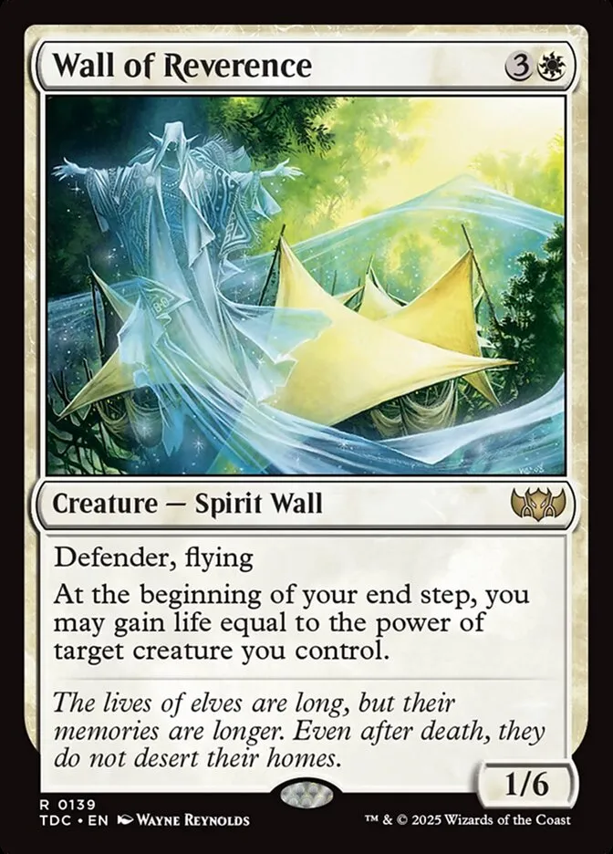 2025 Tarkir: Dragonstorm Commander Wall of Reverence #139 rare card image