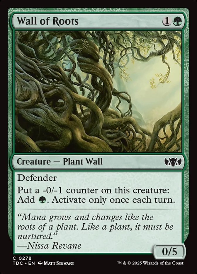 2025 Tarkir: Dragonstorm Commander Wall of Roots #278 common card image