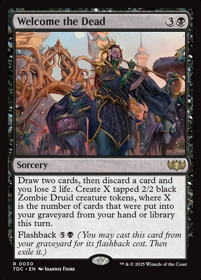 2025 Tarkir: Dragonstorm Commander Welcome the Dead #30 rare card image