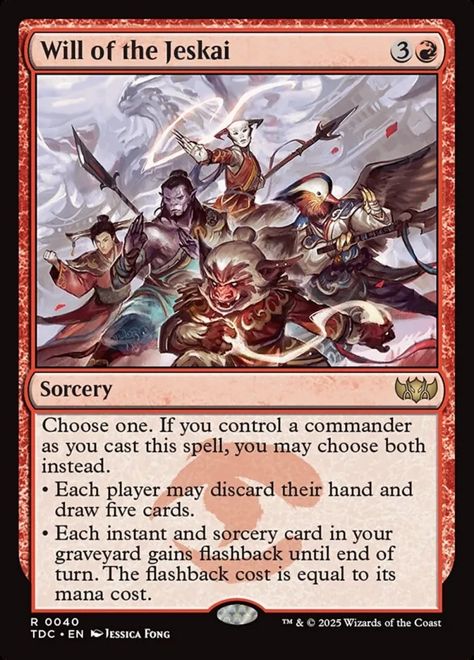 2025 Tarkir: Dragonstorm Commander Will of the Jeskai #40 rare card image