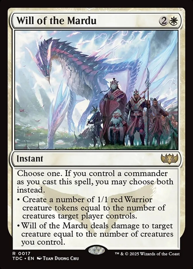 2025 Tarkir: Dragonstorm Commander Will of the Mardu rare #17 rare card image