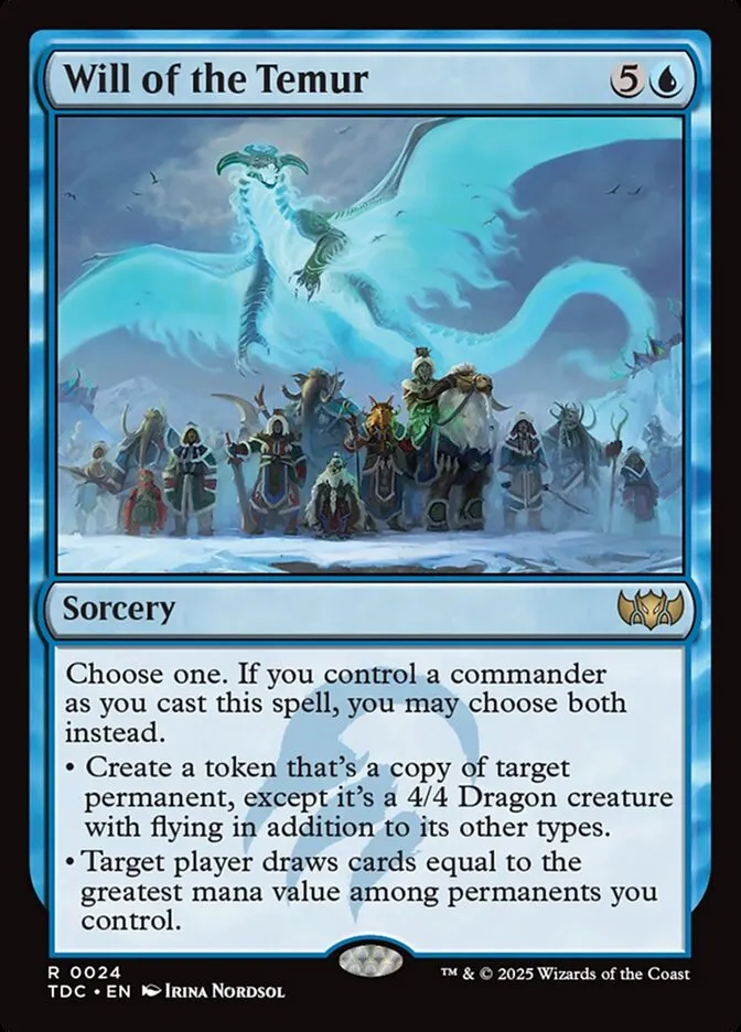 2025 Tarkir: Dragonstorm Commander Will of the Temur rare #24 rare card image