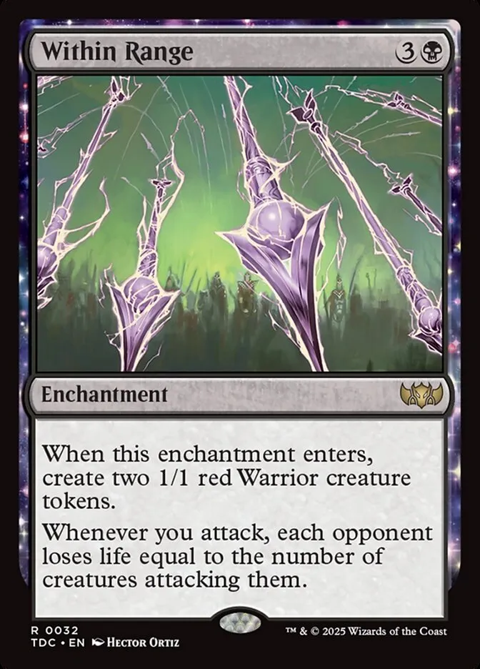 2025 Tarkir: Dragonstorm Commander Within Range rare #32 rare card image