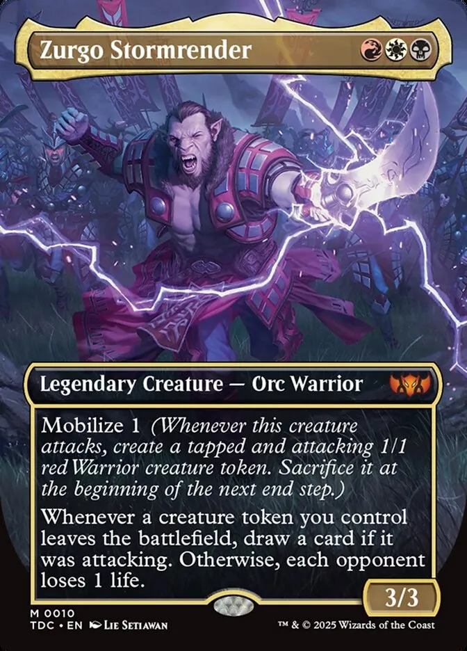 2025 Tarkir: Dragonstorm Commander Zurgo Stormrender mythic #10 mythic card image