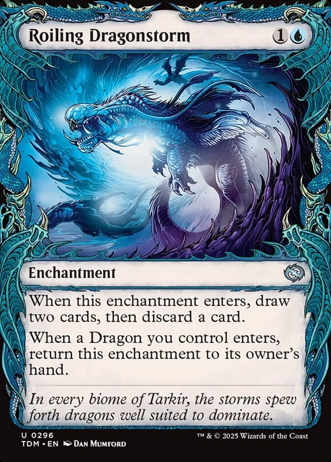2025 Tarkir: Dragonstorm Roiling Dragonstorm [Showcase] uncommon #296 uncommon card image