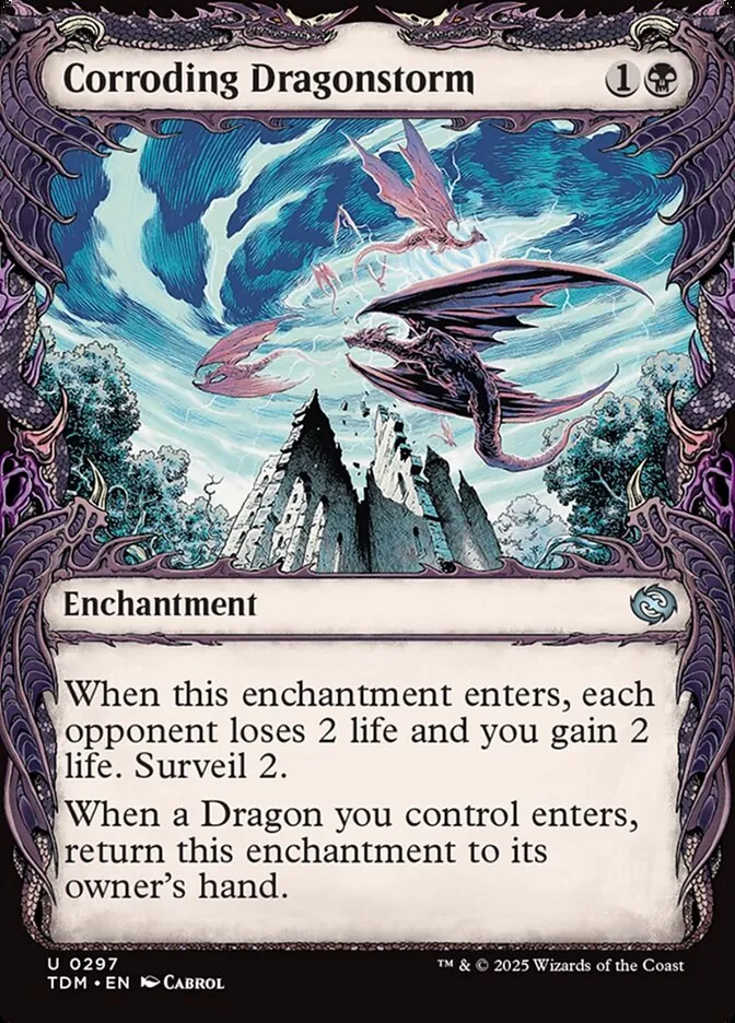 2025 Tarkir: Dragonstorm Corroding Dragonstorm [Showcase] uncommon #297 uncommon card image
